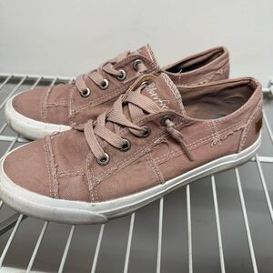 Blowfish Pink Canvas Sneakers with White Sole